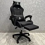 Комп'ютерне крісло із тканини з підніжкою + 2 подушки STRIKER KO40 3 кольори на вибір, фото 3