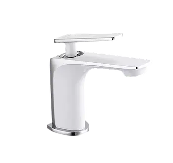 Змішувач для умивальника Frap F1058, білий/хром