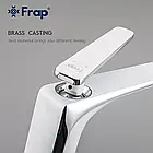 Змішувач для умивальника Frap F1058, білий/хром, фото 3