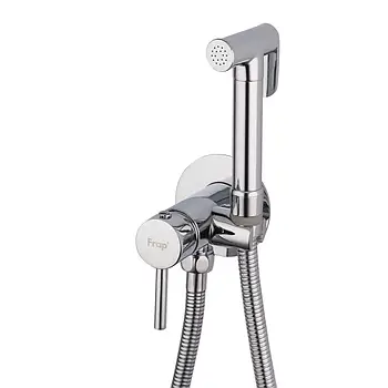 Набір для гігієнічного душу прихованого монтажу Frap F7505-2 колір хром латунна лійка біде