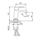 Душова система з тропічним душем і змішувачем на умивальник Frap F2471-10 хром, фото 9