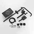 Набір душова система з тропічним душем і змішувачем на умивальник Frap F247161 чорна матова квадратна, фото 5