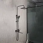 Набір душова система з тропічним душем і змішувачем на умивальник Frap F2471-9-10 матовий графіт, фото 3