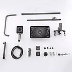 Набір душова система з тропічним душем і змішувачем на умивальник Frap F2471-9-10 матовий графіт, фото 6