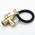 Змішувач для кухні під фільтр Frap F4396-3 з гнучким виливом, фото 3