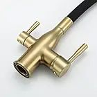 Змішувач для кухні під фільтр Frap F4396-3 з гнучким виливом, фото 5