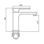 Змішувач для умивальника Gappo Futura G1018 квадратний хром, фото 5