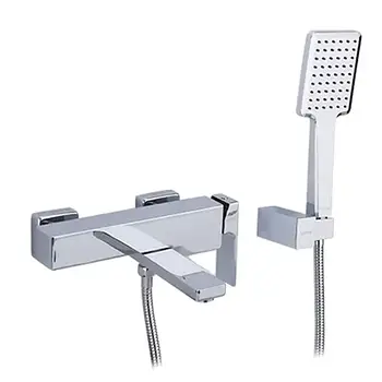 Змішувач для ванни Gappo Futura G3218 квадратний хром з литим зливом