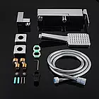 Змішувач для ванни Gappo Futura G3218 квадратний хром з литим зливом, фото 5