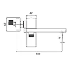 Змішувач для ванни Gappo Futura G3218 квадратний хром з литим зливом, фото 6