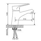 Змішувач для умивальника GAPPO G1036, хром, фото 7