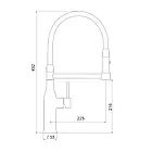 Змішувач для кухні GAPPO G4398-55 з гнучким виливом, 2 режими, сірий, фото 7