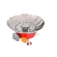 Газова туристична плита пальник Kovar K-203 з вітрозахистом