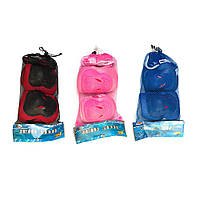 Набір дитячого захисту для роликів зі світловідбивачем (наколінники, налокітники, рукавички) 8+