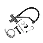 Змішувач для кухні на 2 води GAPPO G4398-89 матовий графіт збройова сталь, фото 8