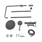 G2406-9 душ. система 3х функц. одноваж. лат. Ø35 (сірий Gungrey) {3/1}, фото 3