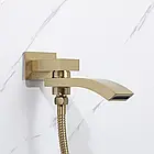 Душова система прихованого монтажу з тропічним душем водоспад і виливом GAPPO G7107-73 колір малите золото, фото 3