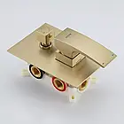 Душова система прихованого монтажу з тропічним душем водоспад і виливом GAPPO G7107-73 колір малите золото, фото 5