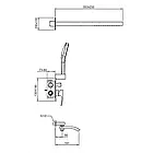 Душова система прихованого монтажу з тропічним душем водоспад і виливом GAPPO G7107-73 колір малите золото, фото 6