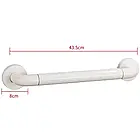 Поручень настінний Frap F8101 нержавіюча сталь/пластик, 400 мм, фото 3