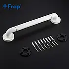 Поручень настінний Frap F8101 нержавіюча сталь/пластик, 400 мм, фото 5