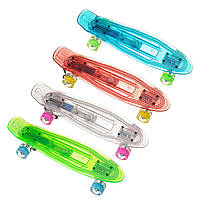 Пенніборд Penny світна дошка, колиска PU світні, Прозорий