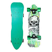 Дерев'яний скейтборд круїзер "Пісчаний череп" колеса PU