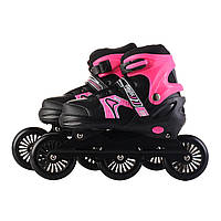 Ролики швидкісні Speed Power, колеса 100 мм PU (39-42) Малинові