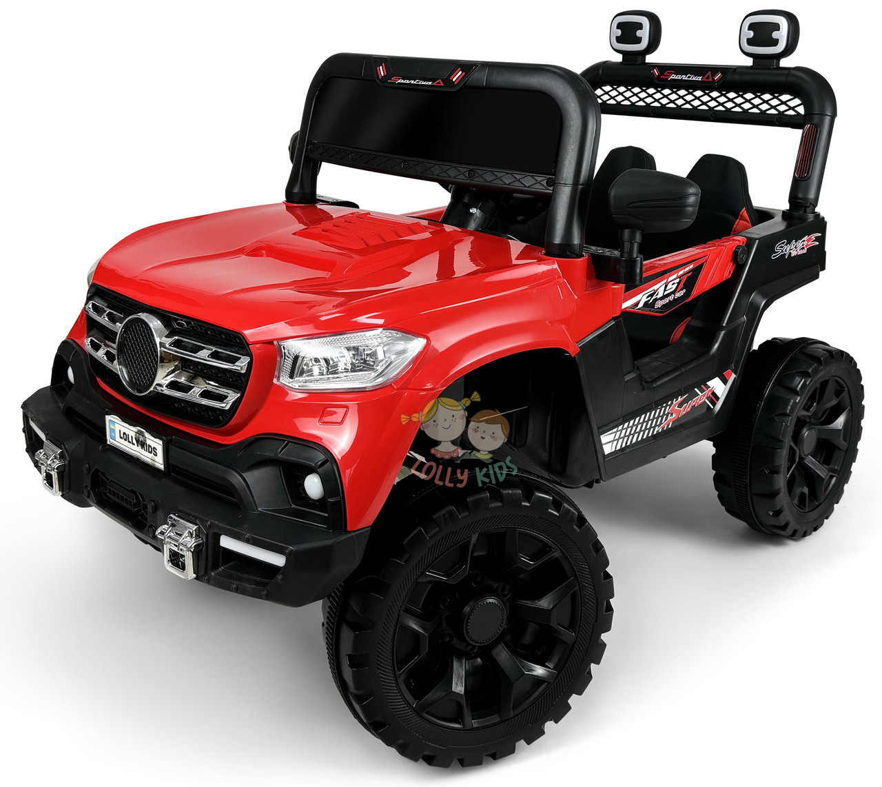 Електромобіль дитячий Lolly Kids LKT-714 LS з пультом керування і м'яким сидінням червоний (9814)