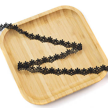 Чорне мереживо 10мм відріз 1м MER086