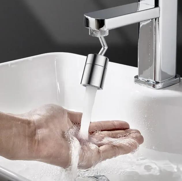 Аератор на кран обертовий SPLASH HEAD, поворотна головка на 720°, насадка для крана з 2