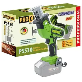 Акумуляторна шабельна пила Procraft PSS30 (без акб і зу)