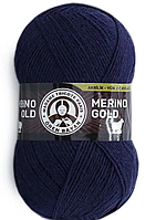 Пряжа Merino gold-019 темно-синій