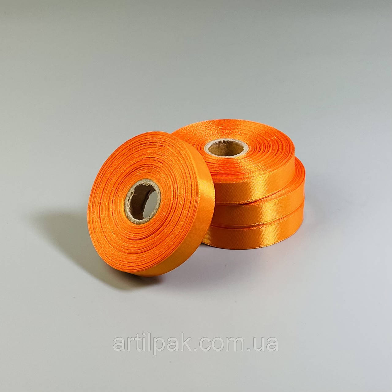 Стрічка атласна Помаранчева, 1,2 см, 23 метра, фото 1