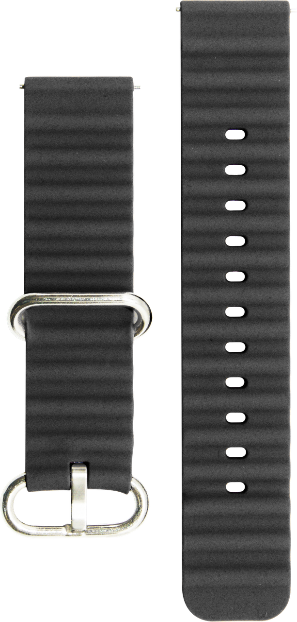 Ремінець 20mm Waves силікон Чорний