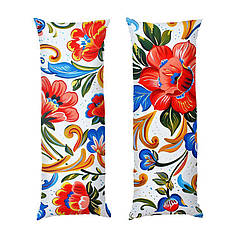 Дакімакура подушка-обіймашка «Червоні квіти. Bright painting. Red flowers»