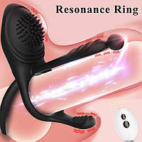 Кільце ерекційне на пеніс для чоловіків з пультом! подвійне проникнення