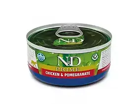 Farmina (Фарміна) N&D Grain Free Prime Chicken & Pomegranate Adult вологий беззерновий корм для дорослих котів КУРКА та ГРАНАТ 70г