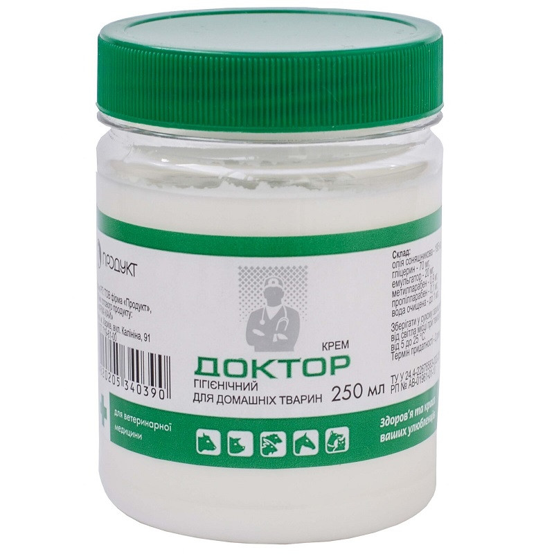 Крем Доктор для догляду за шкірою виміни банку 250 мл Продукт
