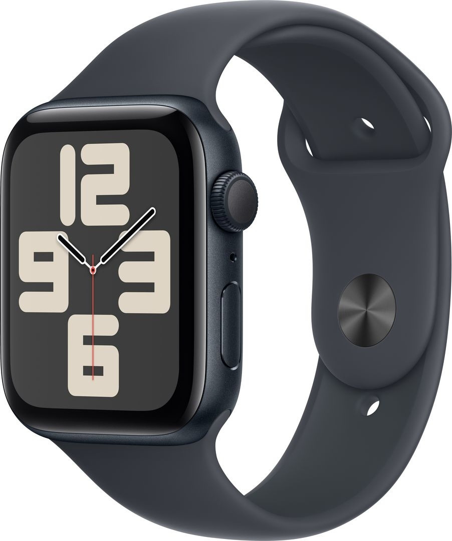 Apple Watch SE 2 2024 44mm Midnight Aluminum Case with Midnight Sport Band - M/L (MXEK3)