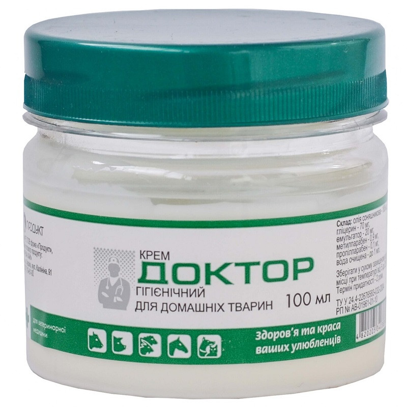 Крем Доктор для догляду за шкірою виміни банку 100 мл Продукт