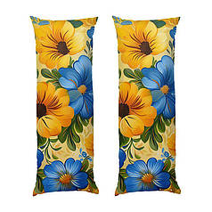 Дакімакура подушка-обіймашка «Пишні квіти. Малюнок. Lush flowers. Drawing»