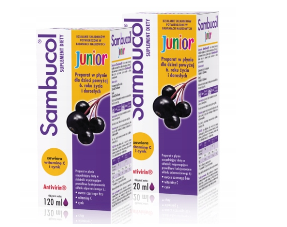 Sambucol JUNIOR сироп для дітей і дорослих 120 мл Бузина чорна, фото 1