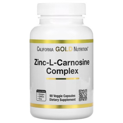 Вітамін Цинк California Gold Nutrition Zinc-L-Carnosine Complex (90 капсул.)