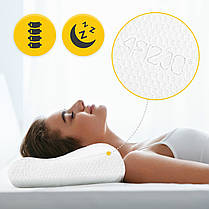 Подушка ортопедична 4FIZJO Med 40 x 60 см для сну White (P-5907739317032), фото 3