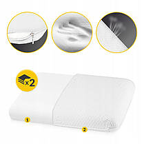 Подушка ортопедична 4FIZJO Med 40 x 60 см для сну White (P-5907739317032), фото 6