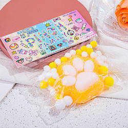 Сквіш лапка, лапка-антистрес, таба лапка жовта, Сквіш котик