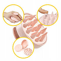 Щітка-масажер 4FIZJO для миття голови Light Pink (P-5907739315175), фото 4
