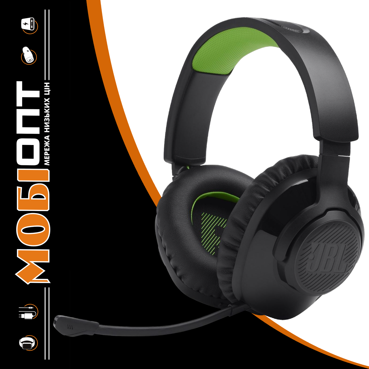 Bluetooth Stereo JBL QUANTUM 360X Console Wireless (JBLQ360XWLBLKGRN) Black UA