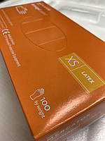 Медичні, неопудрені, латексні рукавички Mercator Medical — Dermagel coated (Розмір XS) 100 шт.